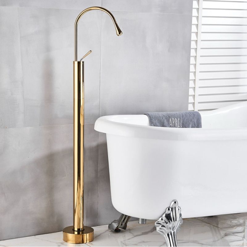 Casa si Gradina - Sanitare - Lavoar baie si accesorii - Baterii sanitare - Baterie cada Free standing, Blackswan, Tip M65, model auriu lucios, dimensiune 120 cm - Infinity.ro