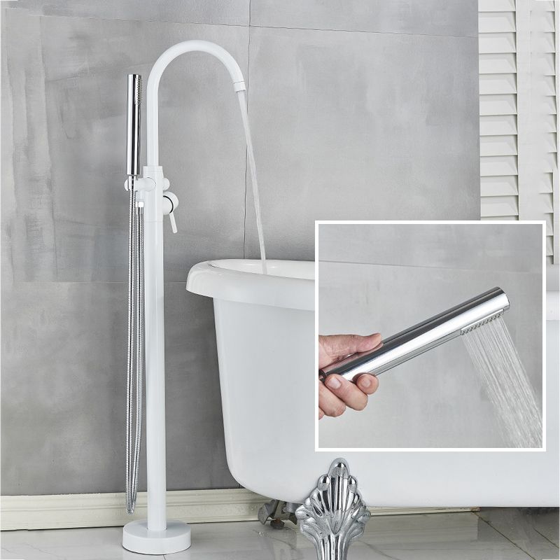 Casa si Gradina - Sanitare - Lavoar baie si accesorii - Baterii sanitare - Baterie cada Free standing, Blackswan, Tip M12, model alb, dimensiune 112 cm - Infinity.ro