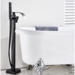 Casa si Gradina - Sanitare - Lavoar baie si accesorii - Baterii sanitare - Baterie cada Free standing, Blackswan, Tip Cascada M52, model negru mat, dimensiune 100 cm - Infinity.ro
