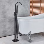 Casa si Gradina - Sanitare - Lavoar baie si accesorii - Baterii sanitare - Baterie cada Free standing, Blackswan, Tip M29, model negru antichizat, dimensiune 110 cm - Infinity.ro