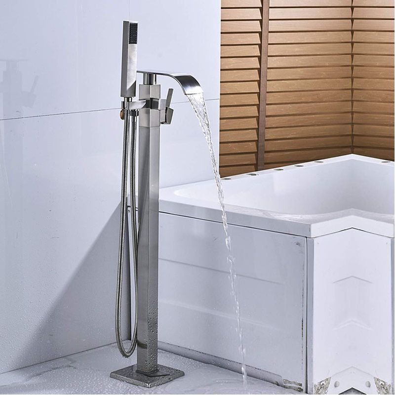 Casa si Gradina - Sanitare - Lavoar baie si accesorii - Baterii sanitare - Baterie cada Free standing, Blackswan, Tip M5.1, model nichel, dimensiune 96 cm - Infinity.ro