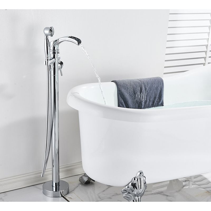 Casa si Gradina - Sanitare - Lavoar baie si accesorii - Baterii sanitare - Baterie cada Free standing, Blackswan, Tip M74, model crom lucios, dimensiune 91 cm - Infinity.ro