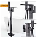 Casa si Gradina - Sanitare - Lavoar baie si accesorii - Baterii sanitare - Baterie cada Free standing, Blackswan, Tip Cascada M35, model negru antichizat, dimensiune 98 cm - Infinity.ro
