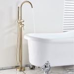 Casa si Gradina - Sanitare - Lavoar baie si accesorii - Baterii sanitare - Baterie cada Free standing, Blackswan, Tip M51.1, model auriu mat, dimensiune 114cm - Infinity.ro