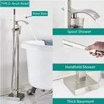 Casa si Gradina - Sanitare - Lavoar baie si accesorii - Baterii sanitare - Baterie cada Free standing, Blackswan, Tip M5.2, model nichel, dimensiune 98 cm - Infinity.ro