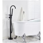 Casa si Gradina - Sanitare - Lavoar baie si accesorii - Baterii sanitare - Baterie cada Free standing, Blackswan, Tip M50, model negru mat, dimensiune 117 cm - Infinity.ro