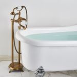 Casa si Gradina - Sanitare - Lavoar baie si accesorii - Baterii sanitare - Baterie cada Free standing, Blackswan, Tip M40.1 ceramica, model bronz antichizat, dimensiune 100 cm - Infinity.ro