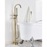 Casa si Gradina - Sanitare - Lavoar baie si accesorii - Baterii sanitare - Baterie cada Free standing, Blackswan, Tip Cascada M60, model auriu lucios, dimensiune 116 cm - Infinity.ro