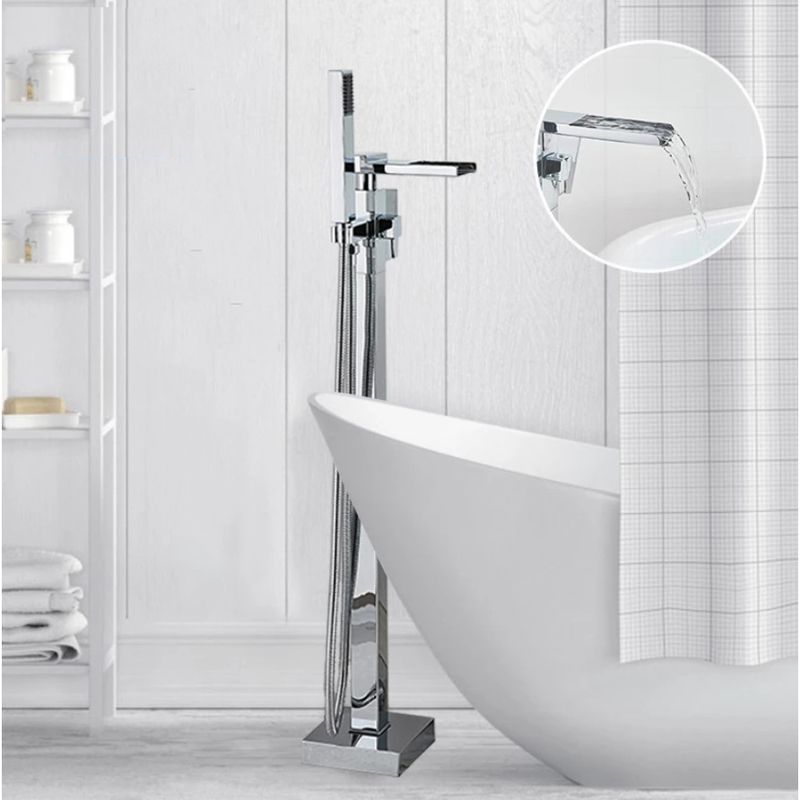 Casa si Gradina - Sanitare - Lavoar baie si accesorii - Baterii sanitare - Baterie cada Free standing, Blackswan, Tip Cascada M30, model crom lucios, dimensiune 98 cm - Infinity.ro