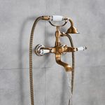 Casa si Gradina - Sanitare - Lavoar baie si accesorii - Baterii sanitare - Baterie cada, Blackswan, Tip M40.1, model bronz antichizat, dimensiune 20 cm - Infinity.ro