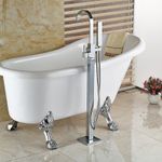 Casa si Gradina - Sanitare - Lavoar baie si accesorii - Baterii sanitare - Baterie cada Free standing, Blackswan, Tip M19, model crom lucios, dimensiune 110 cm - Infinity.ro