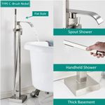 Casa si Gradina - Sanitare - Lavoar baie si accesorii - Baterii sanitare - Baterie cada Free standing, Blackswan, Tip M5.1, model nichel, dimensiune 96 cm - Infinity.ro