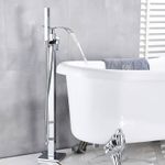 Casa si Gradina - Sanitare - Lavoar baie si accesorii - Baterii sanitare - Baterie cada Free standing, Blackswan, Tip M85 Waves, model crom lucios, dimensiune 100 cm - Infinity.ro
