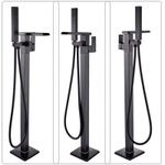 Casa si Gradina - Sanitare - Lavoar baie si accesorii - Baterii sanitare - Baterie cada Free standing, Blackswan, Tip Cascada M35, model negru antichizat, dimensiune 98 cm - Infinity.ro