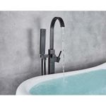 Casa si Gradina - Sanitare - Lavoar baie si accesorii - Baterii sanitare - Baterie cada Free standing, Blackswan, Tip M29, model negru antichizat, dimensiune 110 cm - Infinity.ro