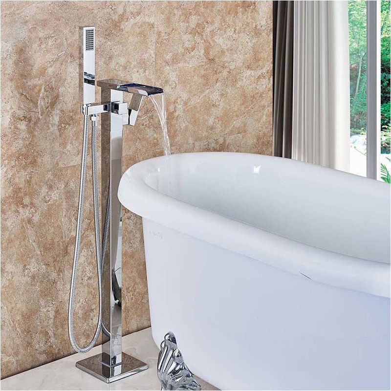 Casa si Gradina - Sanitare - Lavoar baie si accesorii - Baterii sanitare - Baterie cada Free standing, Blackswan, Tip Cascada M30, model crom lucios, dimensiune 98 cm - Infinity.ro