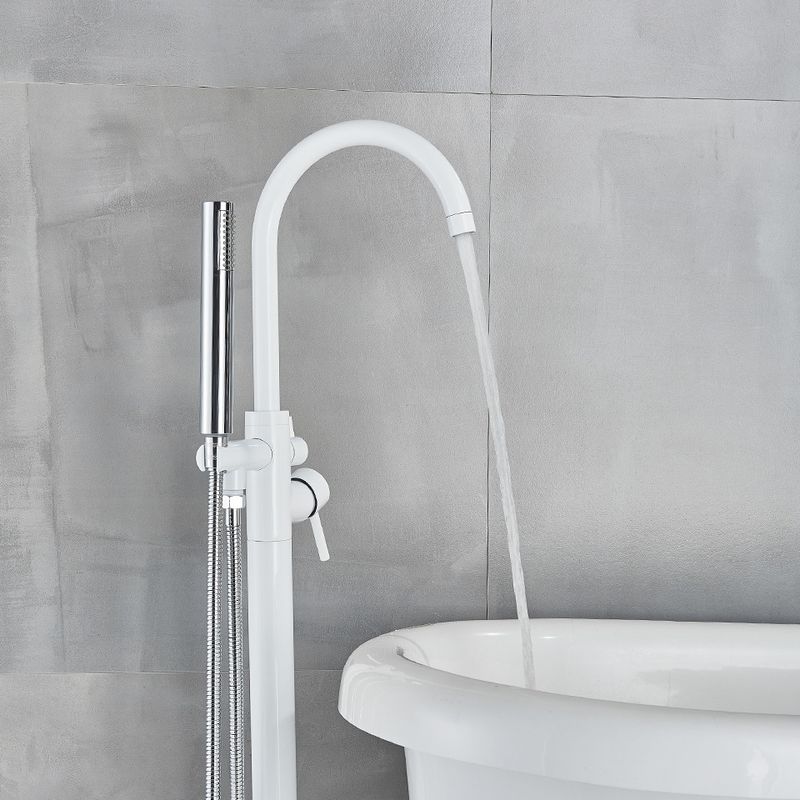 Casa si Gradina - Sanitare - Lavoar baie si accesorii - Baterii sanitare - Baterie cada Free standing, Blackswan, Tip M12, model alb, dimensiune 112 cm - Infinity.ro