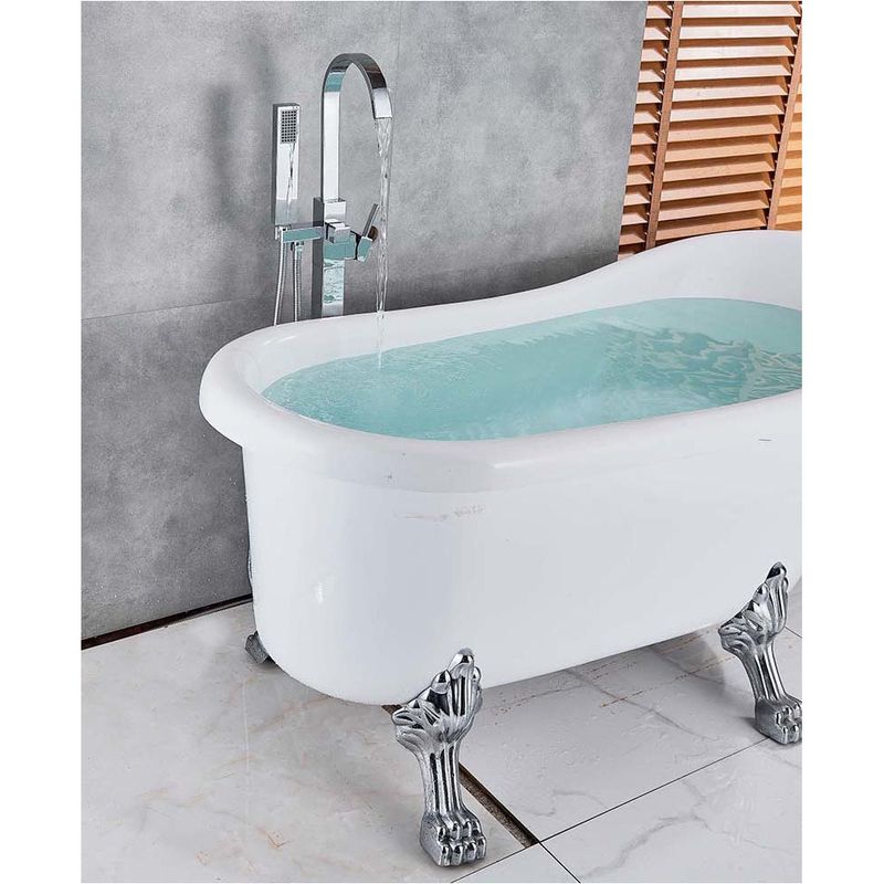 Casa si Gradina - Sanitare - Lavoar baie si accesorii - Baterii sanitare - Baterie cada Free standing, Blackswan, Tip M19, model crom lucios, dimensiune 110 cm - Infinity.ro