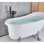 Casa si Gradina - Sanitare - Lavoar baie si accesorii - Baterii sanitare - Baterie cada Free standing, Blackswan, Tip Cascada M35, model negru antichizat, dimensiune 98 cm - Infinity.ro