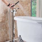 Casa si Gradina - Sanitare - Lavoar baie si accesorii - Baterii sanitare - Baterie cada Free standing, Blackswan, Tip Cascada M30, model crom lucios, dimensiune 98 cm - Infinity.ro