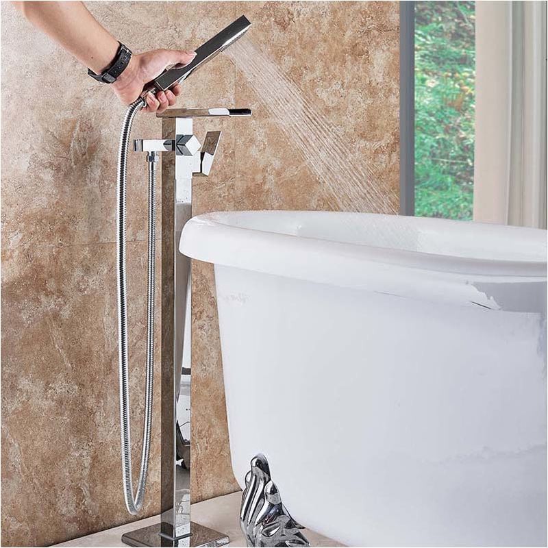 Casa si Gradina - Sanitare - Lavoar baie si accesorii - Baterii sanitare - Baterie cada Free standing, Blackswan, Tip Cascada M30, model crom lucios, dimensiune 98 cm - Infinity.ro