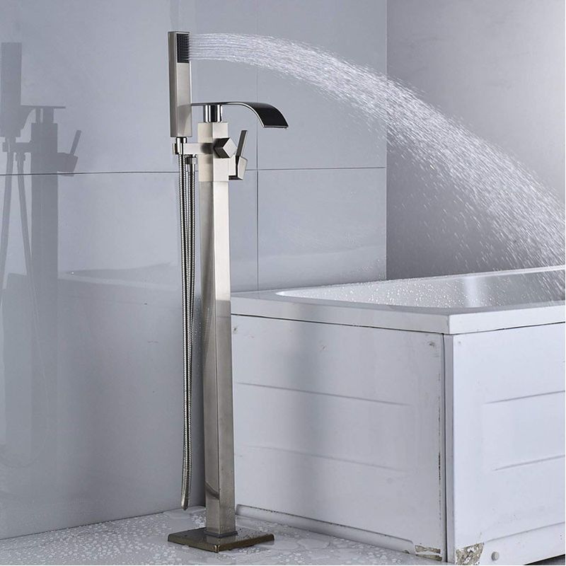 Casa si Gradina - Sanitare - Lavoar baie si accesorii - Baterii sanitare - Baterie cada Free standing, Blackswan, Tip M5.1, model nichel, dimensiune 96 cm - Infinity.ro