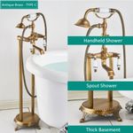 Casa si Gradina - Sanitare - Lavoar baie si accesorii - Baterii sanitare - Baterie cada Free standing, Blackswan, Tip M40.1 ceramica, model bronz antichizat, dimensiune 100 cm - Infinity.ro