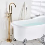 Casa si Gradina - Sanitare - Lavoar baie si accesorii - Baterii sanitare - Baterie cada Free standing, Blackswan, Tip M51.1, model auriu mat, dimensiune 114cm - Infinity.ro