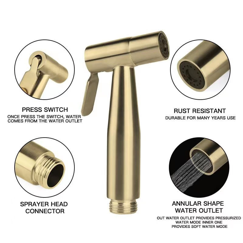 Casa si Gradina - Sanitare - Lavoar baie si accesorii - Baterii sanitare - Baterie bideu, Blackswan, Tip M12, model auriu mat, pentru apa rece, dimensiune 12 cm - Infinity.ro