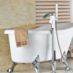 Casa si Gradina - Sanitare - Lavoar baie si accesorii - Baterii sanitare - Baterie cada Free standing, Blackswan, Tip M84, model crom lucios, dimensiune 100 cm - Infinity.ro