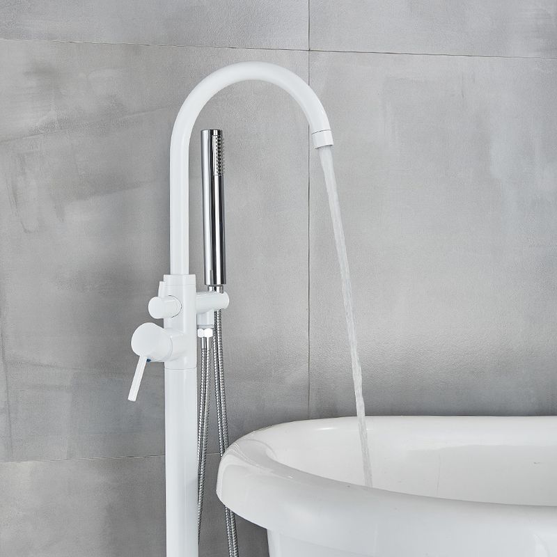 Casa si Gradina - Sanitare - Lavoar baie si accesorii - Baterii sanitare - Baterie cada Free standing, Blackswan, Tip M12, model alb, dimensiune 112 cm - Infinity.ro