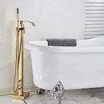 Casa si Gradina - Sanitare - Lavoar baie si accesorii - Baterii sanitare - Baterie cada Free standing, Blackswan, Tip M88, model auriu lucios, dimensiune 98 cm - Infinity.ro