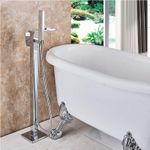 Casa si Gradina - Sanitare - Lavoar baie si accesorii - Baterii sanitare - Baterie cada Free standing, Blackswan, Tip Cascada M30, model crom lucios, dimensiune 98 cm - Infinity.ro