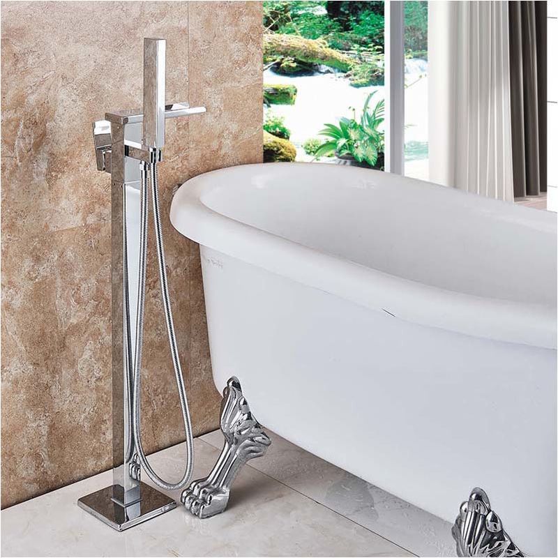 Casa si Gradina - Sanitare - Lavoar baie si accesorii - Baterii sanitare - Baterie cada Free standing, Blackswan, Tip Cascada M30, model crom lucios, dimensiune 98 cm - Infinity.ro
