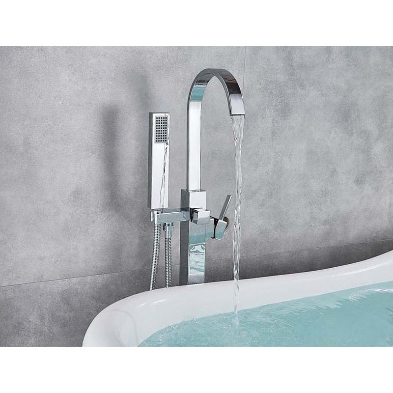 Casa si Gradina - Sanitare - Lavoar baie si accesorii - Baterii sanitare - Baterie cada Free standing, Blackswan, Tip M19, model crom lucios, dimensiune 110 cm - Infinity.ro
