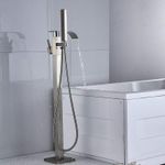 Casa si Gradina - Sanitare - Lavoar baie si accesorii - Baterii sanitare - Baterie cada Free standing, Blackswan, Tip M5.1, model nichel, dimensiune 96 cm - Infinity.ro