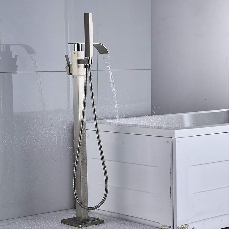 Casa si Gradina - Sanitare - Lavoar baie si accesorii - Baterii sanitare - Baterie cada Free standing, Blackswan, Tip M5.1, model nichel, dimensiune 96 cm - Infinity.ro
