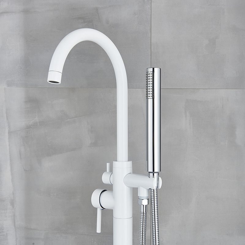 Casa si Gradina - Sanitare - Lavoar baie si accesorii - Baterii sanitare - Baterie cada Free standing, Blackswan, Tip M12, model alb, dimensiune 112 cm - Infinity.ro