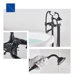 Casa si Gradina - Sanitare - Lavoar baie si accesorii - Baterii sanitare - Baterie cada Free standing, Blackswan, Tip M36 ceramica, model negru antichizat, dimensiune 94 cm - Infinity.ro