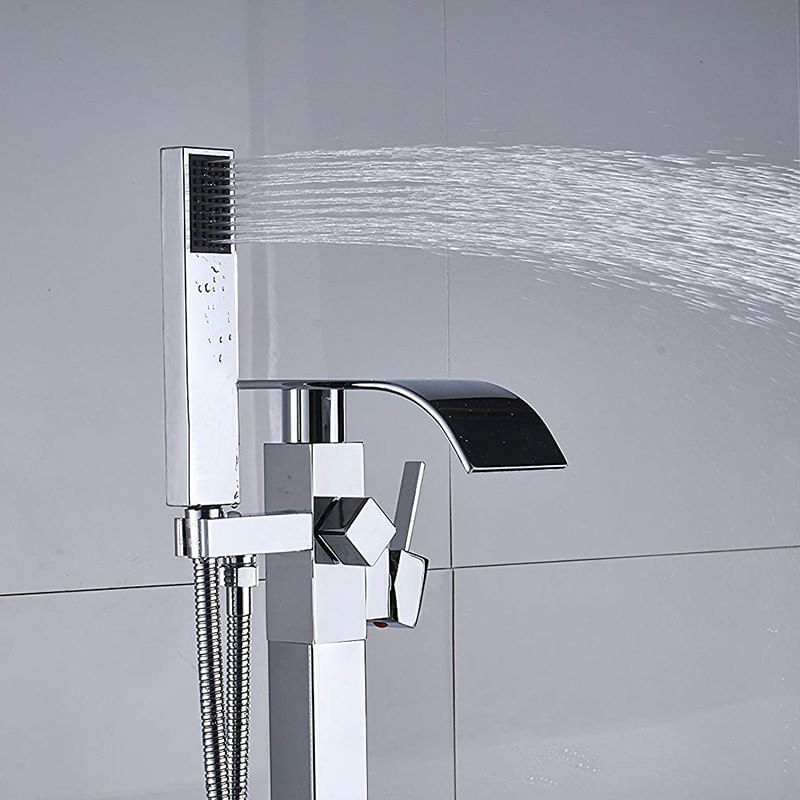 Casa si Gradina - Sanitare - Lavoar baie si accesorii - Baterii sanitare - Baterie cada Free standing, Blackswan, Tip M84, model crom lucios, dimensiune 100 cm - Infinity.ro