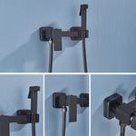 Casa si Gradina - Sanitare - Lavoar baie si accesorii - Baterii sanitare - Baterie bideu, Blackswan, Tip M8, model negru, dimensiune 21 cm - Infinity.ro