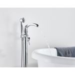 Casa si Gradina - Sanitare - Lavoar baie si accesorii - Baterii sanitare - Baterie cada Free standing, Blackswan, Tip M74, model crom lucios, dimensiune 91 cm - Infinity.ro