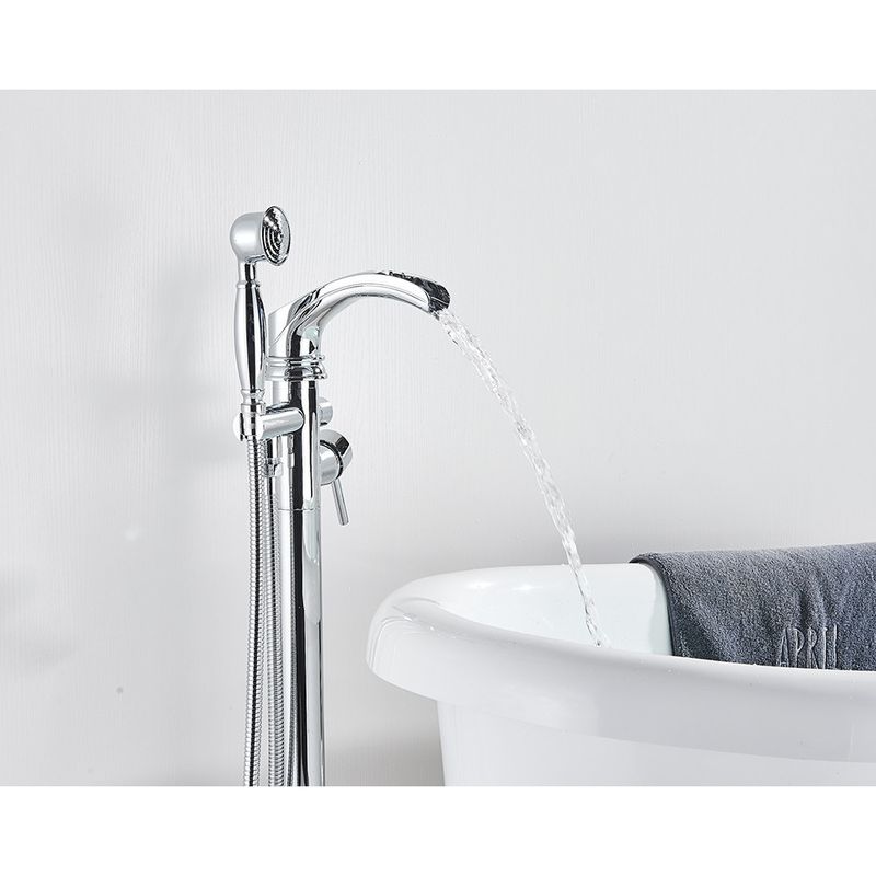 Casa si Gradina - Sanitare - Lavoar baie si accesorii - Baterii sanitare - Baterie cada Free standing, Blackswan, Tip M74, model crom lucios, dimensiune 91 cm - Infinity.ro