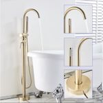 Casa si Gradina - Sanitare - Lavoar baie si accesorii - Baterii sanitare - Baterie cada Free standing, Blackswan, Tip M51.1, model auriu mat, dimensiune 114cm - Infinity.ro