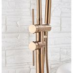 Casa si Gradina - Sanitare - Lavoar baie si accesorii - Baterii sanitare - Baterie cada Free standing, Blackswan, Tip M51.2, model rose gold, dimensiune 118 cm - Infinity.ro