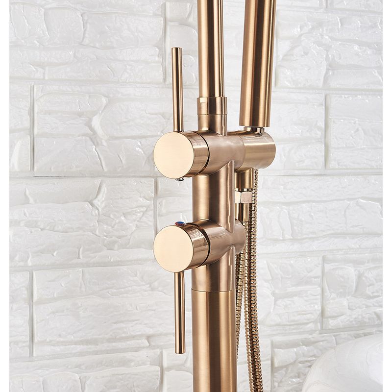 Casa si Gradina - Sanitare - Lavoar baie si accesorii - Baterii sanitare - Baterie cada Free standing, Blackswan, Tip M51.2, model rose gold, dimensiune 118 cm - Infinity.ro