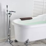 Casa si Gradina - Sanitare - Lavoar baie si accesorii - Baterii sanitare - Baterie cada Free standing, Blackswan, Tip Cascada cu LED M63, model crom lucios, dimensiune 98 cm - Infinity.ro