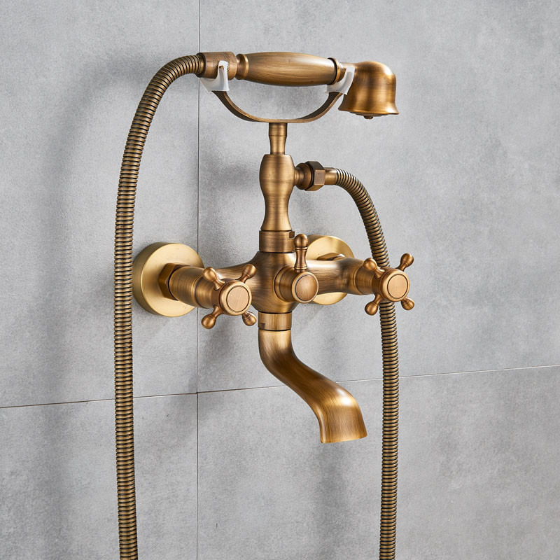 Casa si Gradina - Sanitare - Lavoar baie si accesorii - Baterii sanitare - Baterie cada, Blackswan, Tip M39, model bronz antichizat, dimensiune 18 cm - Infinity.ro