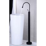 Casa si Gradina - Sanitare - Lavoar baie si accesorii - Baterii sanitare - Baterie cada Free standing, Blackswan, Tip M66, model negru mat, dimensiune 120 cm - Infinity.ro