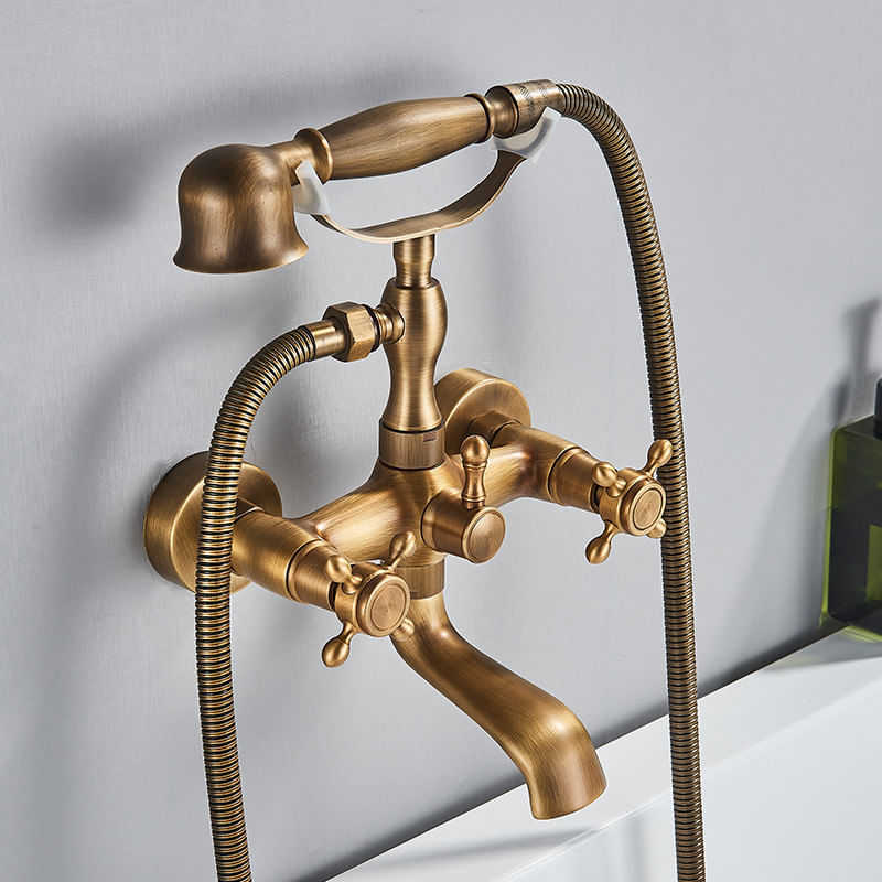 Casa si Gradina - Sanitare - Lavoar baie si accesorii - Baterii sanitare - Baterie cada, Blackswan, Tip M39, model bronz antichizat, dimensiune 18 cm - Infinity.ro